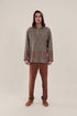 Straight leg patterned jacquard pants